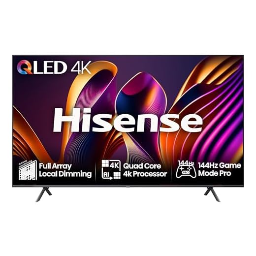Hisense 85 Inch 144Hz 4K QLED Smart Gaming TV 85E7NQTUK PRO - Full Array Local Dimming, Dolby Vision Atmos, Freesync, Subwoofer, Vidaa OS with Freely, Youtube, Netflix and Disney+ (2024 Model)