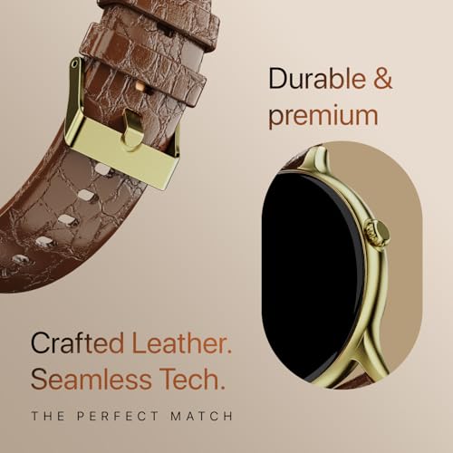 Image of Fire‑Boltt Phoenix Classic Round Smart Watch 1.39″ HD Display with Bluetooth Calling,AI Voice Assistant,SpO2 & Heart Rate Monitor, 120+ Sports Modes,IP67 Waterproof Smart Watch for Men & Women - Brown
