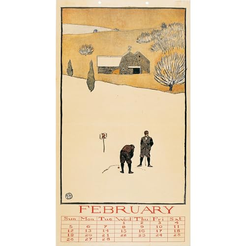 Poster Edward Penfield calendrier de golf grand format art print de collection