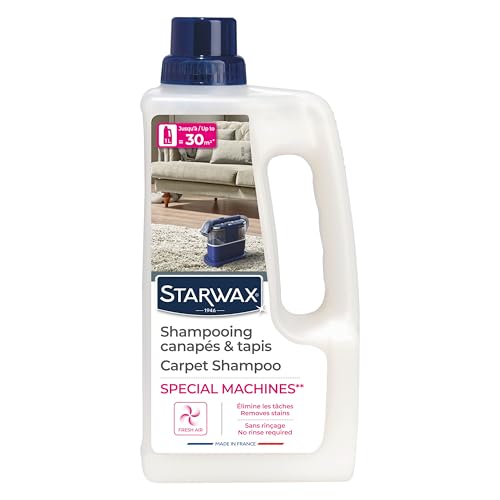 STARWAX - Shampooing Canapés & Tapis Spécial Shampouineuse portative – Élimine les Taches – Ravive et Désodorise – Formule Concentrée – Sans...