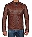 Decrum Leather Mens Jackets - Fashion Leather Coat | [1118763] Austin Brown Tall, M