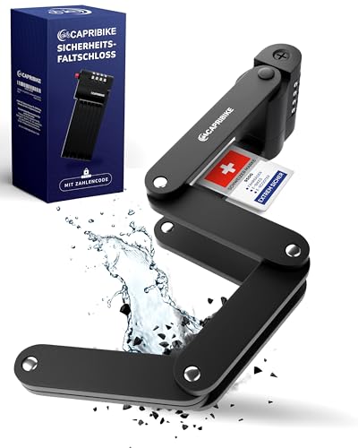 CAPRIBIKE Faltschloss für Fahrrad mit Zahlenschloss ABVERKAUF –...
