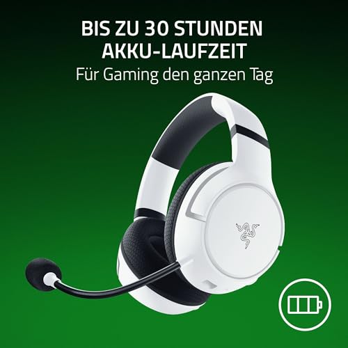 Razer Kaira HyperSpeed - Kabelloses Multiplattform-Gaming-Headset f&uuml;r Xbox (HyperSpeed Wireless, Triforce 50-mm-Treiber, HyperClear Kardioiden-Mik, FlowKnit Memory Foam Ohrpolster) Wei&szlig;