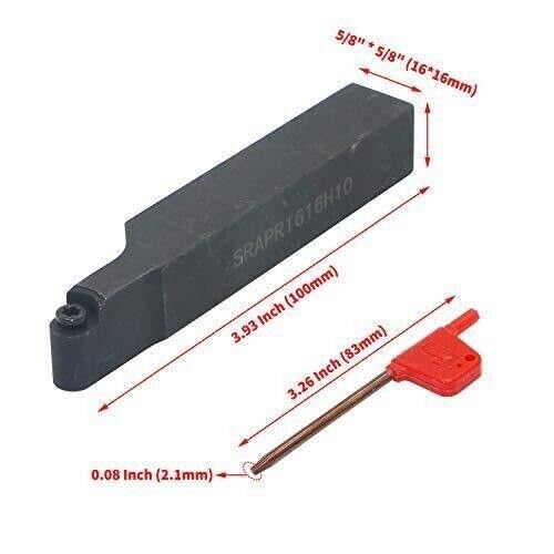 Portaherramientas de torneado de carburo CNC SRAPR1616H10 16×100mm con 10 insertos RPMT10T3MO miniatura 5