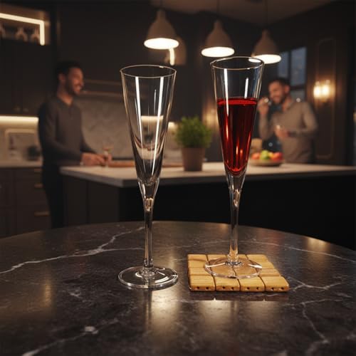 Image of Melbify Aviary Wine Glasses Gift Set | 200 ML | Set of 2 | |Elegant Gift Box|Ultra-Premium | Red & White Wine & Champagne Glass | Ideal for Wedding,Couple,Anniversary