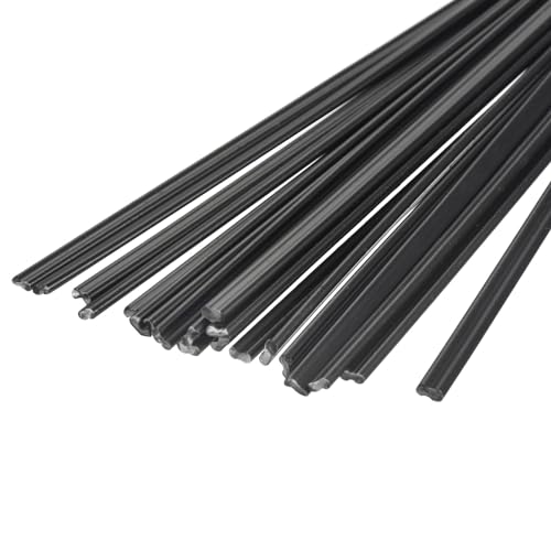 QUARKZMAN 20 Pcs de Varillas de Soldadura de Plástico de 8 Pulgadas, Tiras de Soldadura de PP para Parachoques de Coche, Reparación de Kayak, Soldador de Plástico, Negro