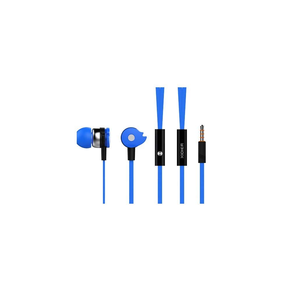 Celebrat D1 Wired Vacuum Headphones With Microphone - Blue