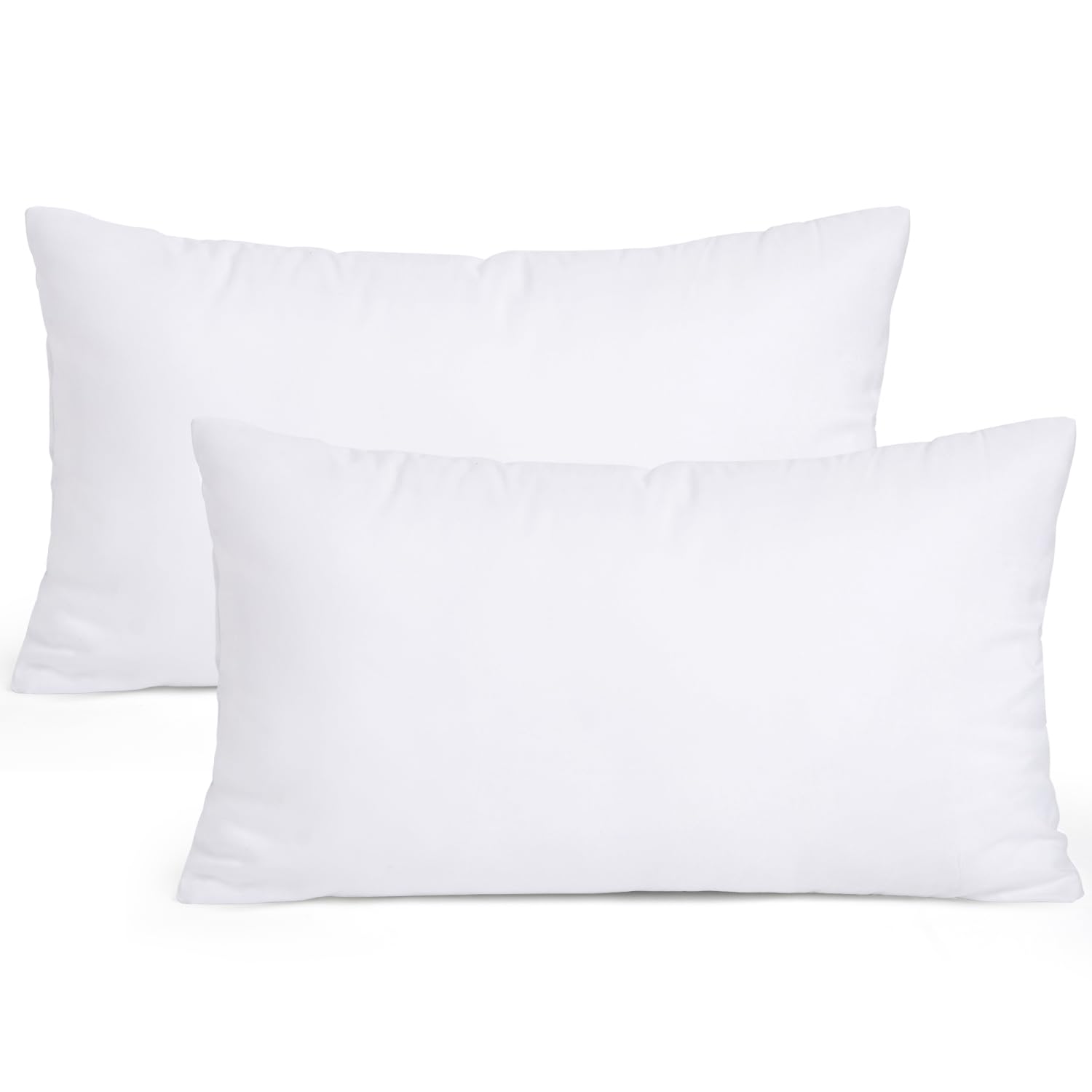MIULEE Set of 2 Throw Pillow Inserts Premium Pillow Stuffer Rectangle Form for Decorative Cushion Bed Couch Sofa 12x20 Inch