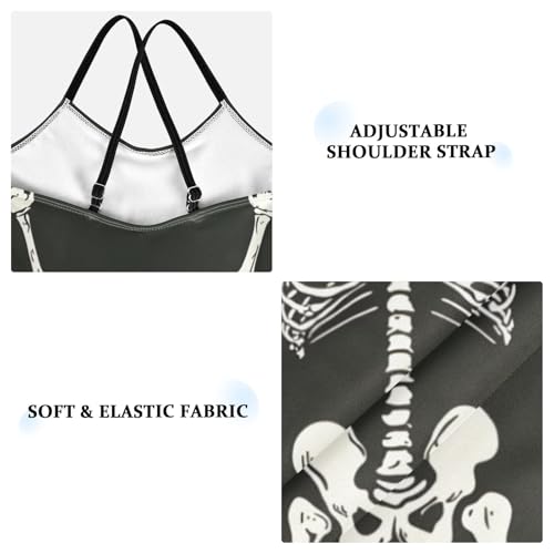 Toddler Funny Skeleton Skull One Piece Swimsuits for Girls 3T 202b94153