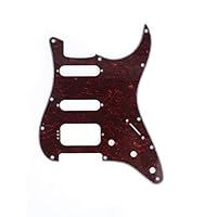 ピックガード レッドミラー Amazon | Musiclily SSH 11穴ストラトピックガード Fender