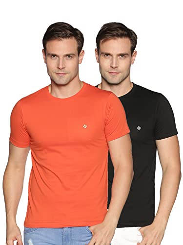 Image of Dollar Cotton Rich Fabric Solid Men's T-Shirt | Chest Logo Branding | Wide Array of Attractive Colours