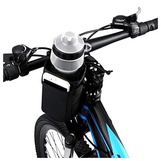 VLTAWA Premium Bike Water Bottle Cage, Bicycle Bottle Holder Bag with Shoulder Strap-Waterproof-Insulation-Durability-Secured Mountain Bike Cup Holder with Pocket, Suit for all Bikes, No Screws Needed