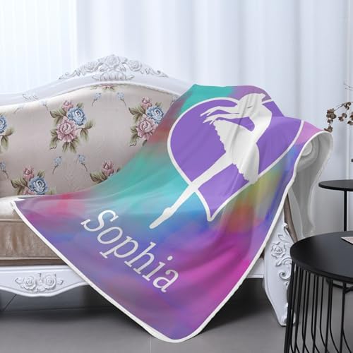 GoTussWO Custom Gymnastics Dancer Ballet Weighted Blanket Cooling Laye, Keep Cooling All Night,30x40Inch