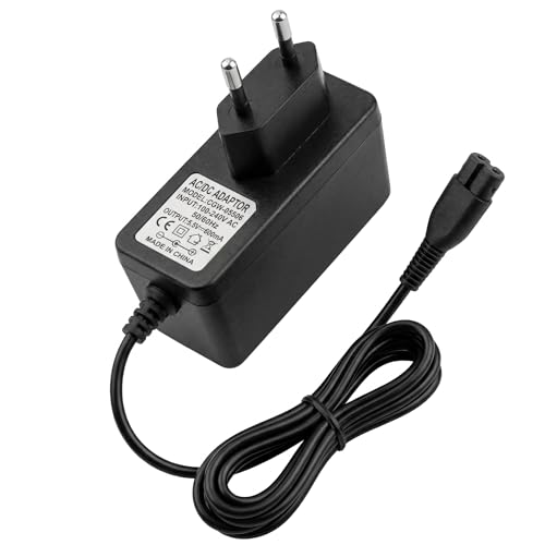 Chargeur pour Nettoyeur Vitre Compatible avec Karcher, Adaptateur 5.5V 600mA, Chargeur de Remplacement avec Câble de 1.5m, Alimentation pour Nettoyeur Vitres...