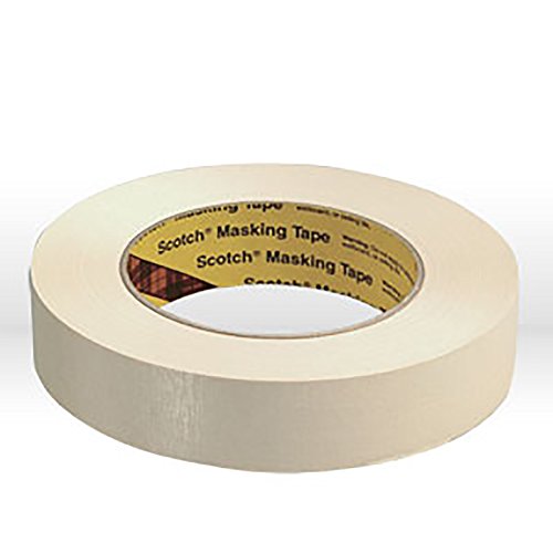 3M Scotch 231 Crepe Paper Paint Masking Tape, 300 Degree F Performance Temperature, 28 lbs/in Tensile Strength, 55m Length x 48mm Width, Tan