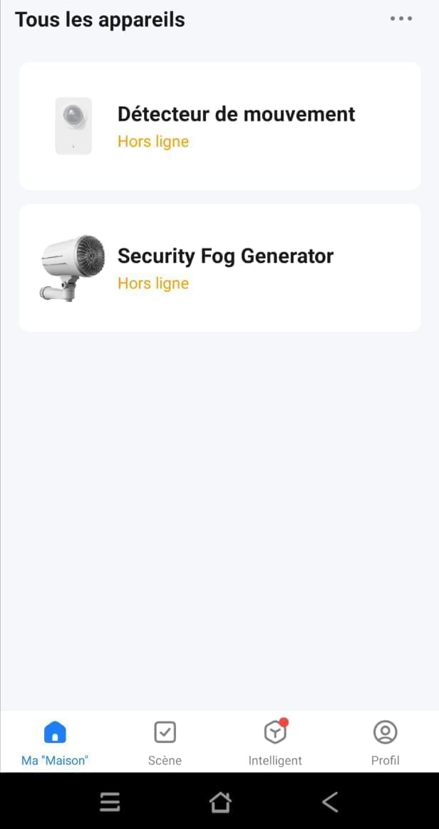 Brouillard Anti-Cambriolage JePréviens avec Détecteur de Mouvement, Système Anti-Intrusion sans abonnement, Compatible SmartLife/Tuya, Couvre jusqu'à 100 m³