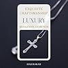HALUKAKAH Men's Moissanite Cross Pendant Necklace, Premium 1.0ct Total Lab-Grown Diamonds, Platinum White Gold Plated 925 Sterling Silver, 45cm Box Chain, Pavé Set Luxury Religious Jewelry Present #4