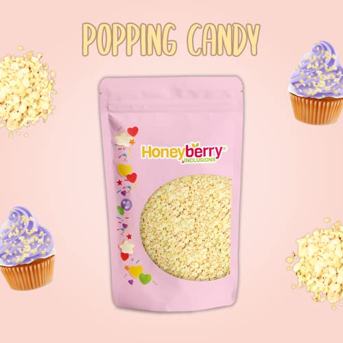 Coated Popping Candy 100g - Cocoa Butter Coated Unflavoured Natural Plain Popping Candy for Baking Cake Decoration