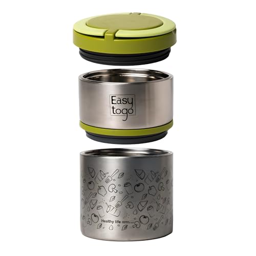 Image of Easy Togo Vacuum Insulated Stainless Steel 2 layer Lunch Box (Green)