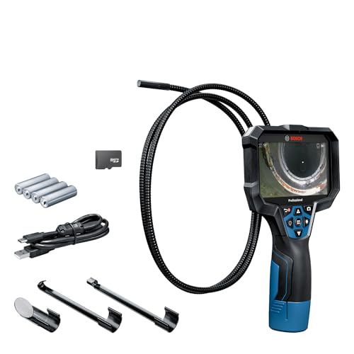 Bosch Professional Inspektionskamera GIC 12V-5-27 C (Kabellänge: 150 cm Ausrichtungsfunktion AutoUp hochauflösende Anzeige: 5-Bildschirm 1280x720 Pixel in Karton)
