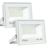 【AHORRO DE ENERGÍA】 Cada reflector LED de 60W puede reemplazar una bombilla halógena tradicional de 400W y ahorrarle el 85% de su factura de electricidad.