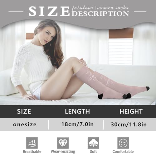 We'll Get Through It Girls Knee High Socks Knee High Boot Sock3