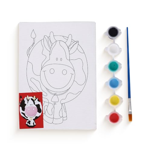Image of Neomate Canvas Painting Kit for Kids | DIY Painting Set with 1 Printed Canvas, 6 Acrylic Paint Pots & Brush | Art and Craft Kit, Paint Kit for Kids, Birthday Gift, Return Gift, Creative Activity Set