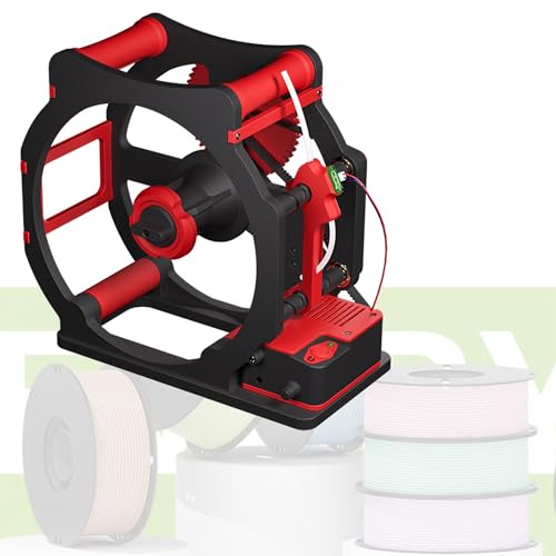 Automatyczny zwijacz filamentu przemysłowego 3D, inteligentny elektryczny zwijacz szpuli, pojemność 1 kg, starannie owinięty bez plątania, do drukowania 3D i drutu spawalniczego, ręczny, pomarańczowy