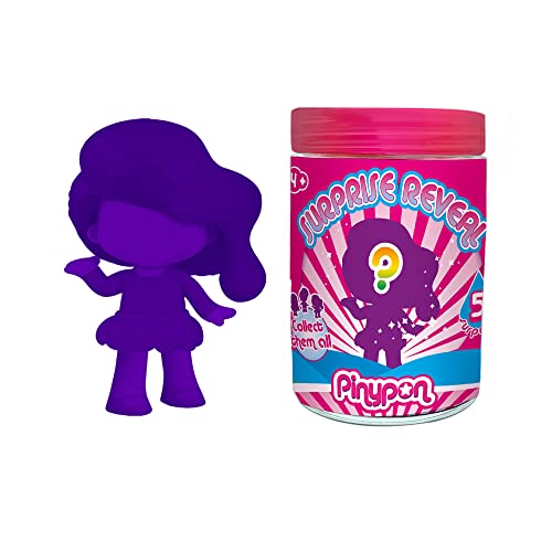 Pinypon - Surprise Reveal 2, muñeca Sorpresa de Color Morado, con 5 Accesorios para la Mini Figura y de Ropa Sorpresa, para niñas y niños Desde 3 años, Famosa (PNY28200)
