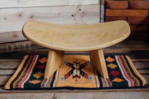 BLUECONY Meditation Bench IKUKO Original, Portable Version with Bag, Locally Handmade Wooden...