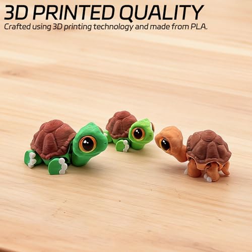 Set 3 Imanes Decorativos de Tortuga Mini con Articulaciones Movibles miniatura 5