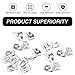 Irinidig 20 PCS Car Dashboard Fixed Buckle Clip, Central Instrument Console Decorative Metal Replacement Repair Buckle Base, Car Interior Front Console Fixed Clip Accessories, Fits for Cars (Silver)