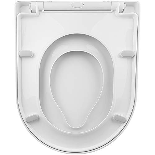 ECOSPA Family Toilet Seat D Shap with Removable Child Seat, Soft Close