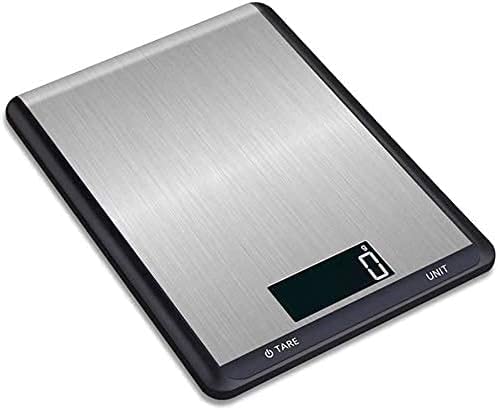 Electronic Scales Precision Kitchen Cooking by Metal Stainless Steel Coffee Scale Digital Display with LCD HD for Small Items Such As Baking Medicinal Materials Tea (White 5kg/1g) (Black 5kg/1g)