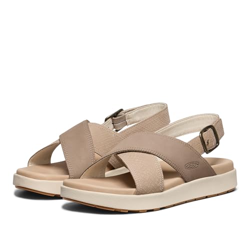 KEEN Women's Elle Luxe Cross Strap Cute Comfortable Leather Sandals2