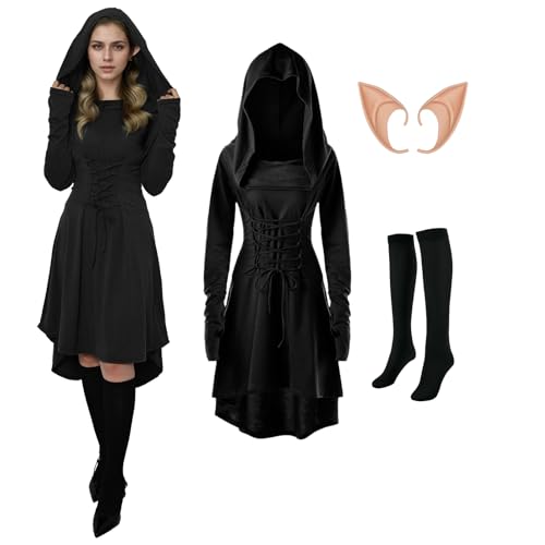 AFJIODUV Disfraz renacentista para mujer, vestido medieval vintag...