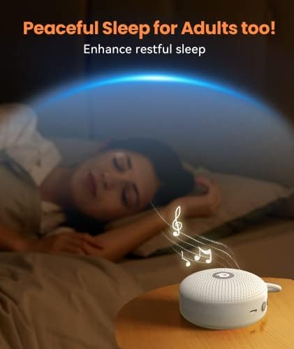 Dreamegg Portable Noise Machine for Baby Adult, Features Powerful Battery, 21 Soothing Sound, Noise Canceling for Office & Sleeping, Sound Therapy for Home, Travel, Registry Gift, Classic White — view 5