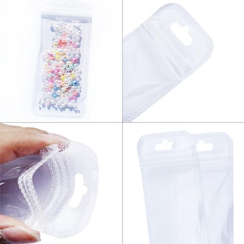 Image of 100 Pcs Pen Packaging Bags for Small Business,Plastic Beadable Pens Packaging Resealable Pouch Clear Bag for Beaded Pens, Zipper Storage Bags for Packaging Lipgloss, Jewelry, Cosmetic 2.16 inch X 8.6 inch