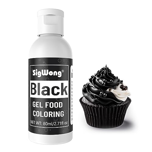 Gel Food Coloring 80ml Black Flavorless Gel Based Food Color Dye