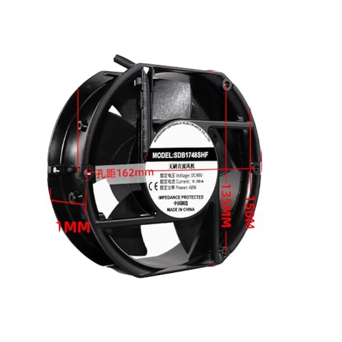 Ventilador SDB1748SHF SIYOUFAN de refrigeración industrial 48V para armarios eléctricos