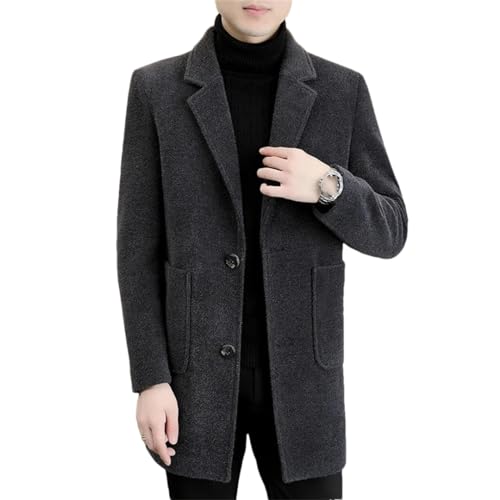 JNKIHAPOT Autumn And Winter Slim-Fit Coat Youth Wool Medium Long Coat Trench Coat