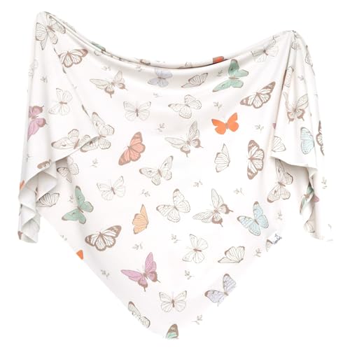 Image of Copper Pearl Large Premium Knit Baby Swaddle Receiving Blanket Luna