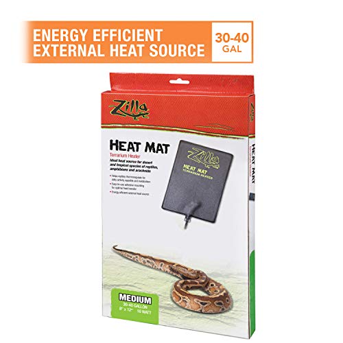 Zilla Terrarium Heat Mats Black Medium, 30-40 Gallon, 16 Watt #TOP2