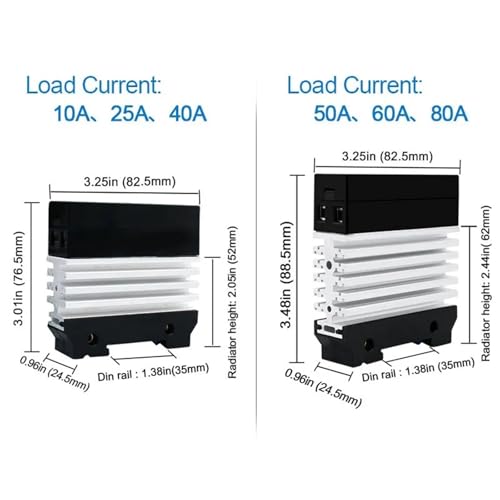 Relais statique SSR monophasé DC-AC 25A compact à refroidissement par radiateur - 4