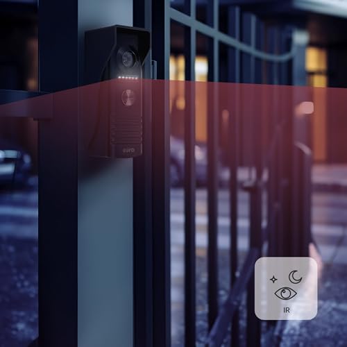 EURA VDP-52A3 ATIRA Video-Türsprechanlage Gegensprechanlage 4 Draht, 4,3-Zoll-Farbmonitor, 2 Eingänge, Wiess