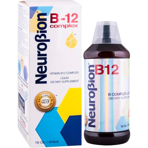 Neurobion Vitamin B12 B Complex Liquid Dietary Supplement - 16 Oz Citrus Flavor Drinkable Syrup for Daily Energy Support Nervous System Health & Metabolism Booster Fast Absorbing Liquid Formula