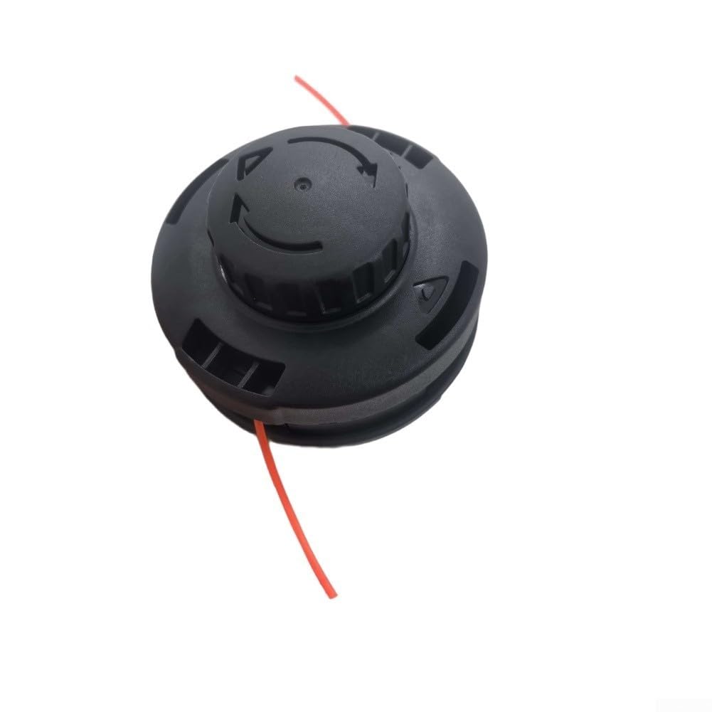 191D89-4 Cabezal de recortadora de césped Rosca de mano izquierda Línea de 2 mm M10x1.25 Alimentación automática para EM408MP EM409MP Cepillo inalámbrico Pieza de repuesto Plástico negro