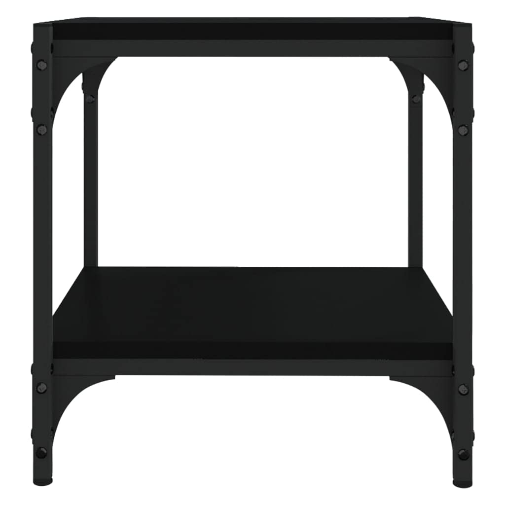 Stolik TV Sklejka i Stal Czarny 40x33x41 cm