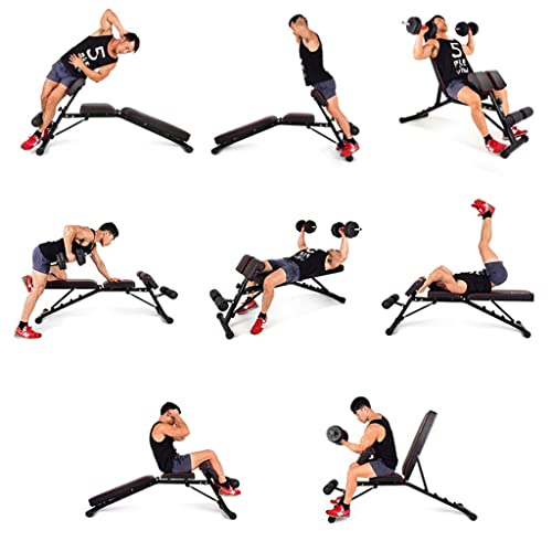 Romeinse Stoel Verstelbare Gewichtsbank Buiksporter Verstelbare AB Sit Up Bench Priest Bench Training Bench Home Gym Equipment (Color : Black, S : 170 * 40 * 115cm) - Image 5