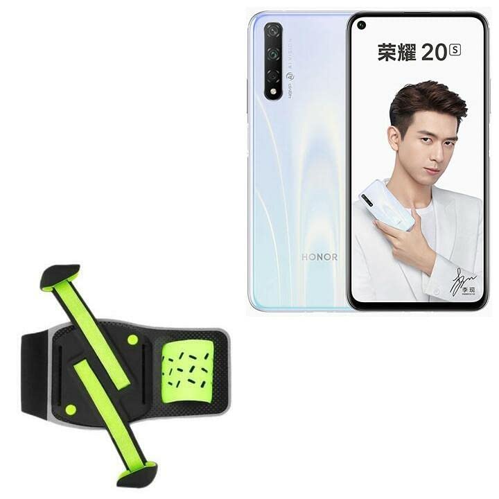 BoxWave Holster Compatible with Honor 20S - FlexSport Armband, Adjustable Armband for Workout and Running - Stark Green